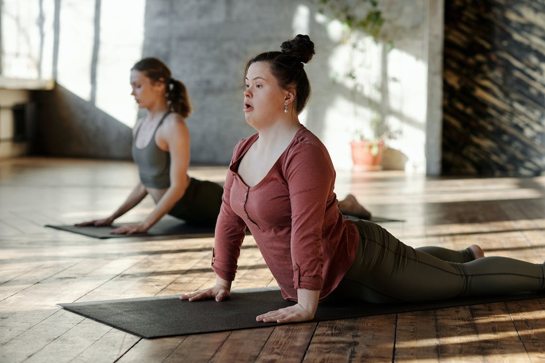 Women doing yoga